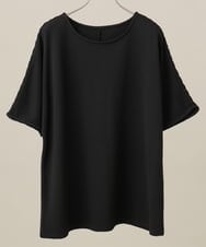 OLKGD35064 eur3(エウルキューブ) 【大きいサイズ】シャーリングジャージープルオーバー ブラック