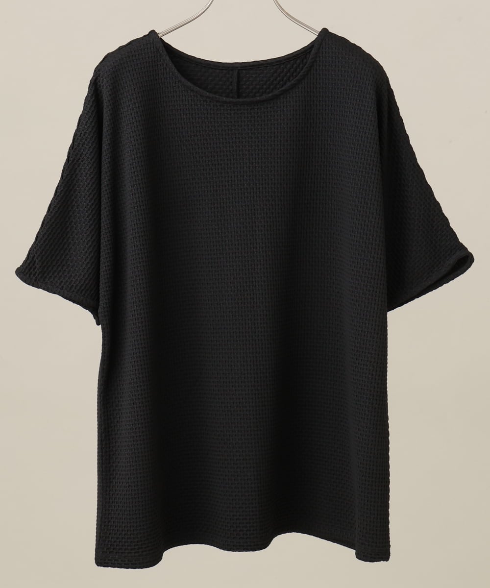 OLKGD35064 eur3(エウルキューブ) 【大きいサイズ】シャーリングジャージープルオーバー ブラック