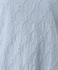 OLKGD37069 eur3(エウルキューブ) 【WEB先行販売】【大きいサイズ】アイレットレースフレアスリーブトップス ライトブルー