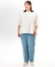 OLKGD37069 eur3(エウルキューブ) 【WEB先行販売】【大きいサイズ】アイレットレースフレアスリーブトップス ホワイト