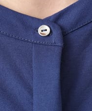 OLKGD38089 eur3(エウルキューブ) 【大きいサイズ】バンドカラージャージーブラウス ブルー