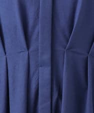 OLKGD38089 eur3(エウルキューブ) 【大きいサイズ】バンドカラージャージーブラウス ブルー