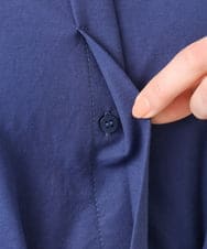 OLKGD38089 eur3(エウルキューブ) 【大きいサイズ】バンドカラージャージーブラウス ブルー