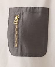 OLKGD39099 eur3(エウルキューブ) 【WEB先行販売】【大きいサイズ】ジップポケットコットンTシャツ グレージュ