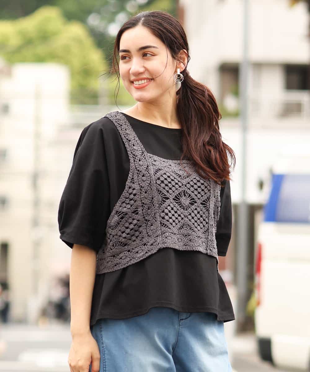 大きいサイズ 2点セット クロシェレースベスト Tシャツセット カットソー Tシャツ Eur3 エウルキューブ イトキンオンラインストア 大きいサイズ 2点セット クロシェレースベスト Tシャツセット カットソー Tシャツ Eur3 エウルキューブ イトキンオンラインストア