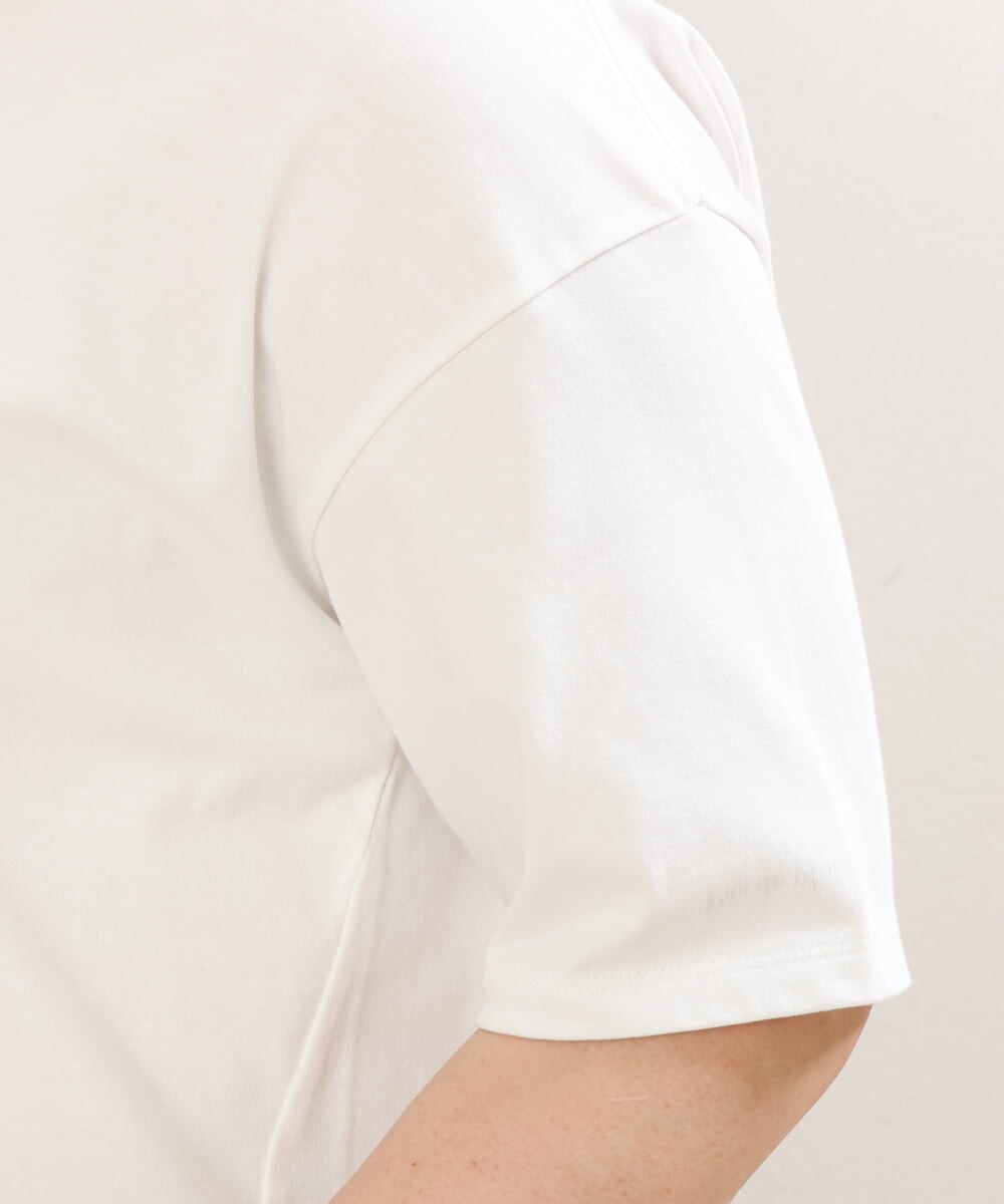 OLKGS36050 eur3(エウルキューブ) 【大きいサイズ/a.v.v×eur3】吸水速乾/ロゴTシャツ ホワイト(90)
