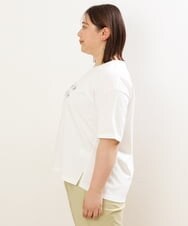 OLKGS36050 eur3(エウルキューブ) 【大きいサイズ/a.v.v×eur3】吸水速乾/ロゴTシャツ ホワイト(90)