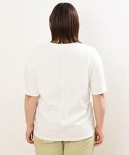 OLKGS36050 eur3(エウルキューブ) 【大きいサイズ/a.v.v×eur3】吸水速乾/ロゴTシャツ ホワイト(90)