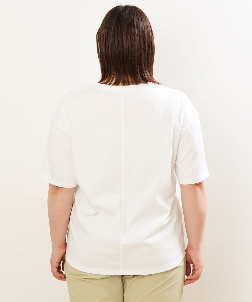 OLKGS36050 eur3(エウルキューブ) 【大きいサイズ/a.v.v×eur3】吸水速乾/ロゴTシャツ ホワイト(90)