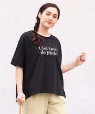 OLKGS36050 eur3(エウルキューブ) 【大きいサイズ/a.v.v×eur3】吸水速乾/ロゴTシャツ ブラック(94)
