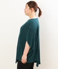 OLKGS38080 eur3(エウルキューブ) 【大きいサイズ】アシメワッフルカットソー グリーン(35)