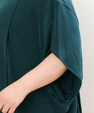 OLKGS38080 eur3(エウルキューブ) 【大きいサイズ】アシメワッフルカットソー グリーン(35)