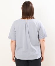 OLKGS39060 eur3(エウルキューブ) 【大きいサイズ】ストライプタックカットソー ブルー(55)