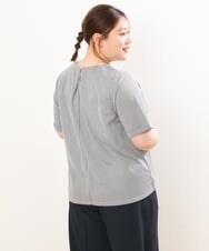 OLKGS39060 eur3(エウルキューブ) 【大きいサイズ】ストライプタックカットソー ネイビー(57)