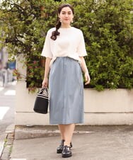 OLKGS42050 eur3(エウルキューブ) 【大きいサイズ】ボートネックシャーリングカットソー アイボリー(80)