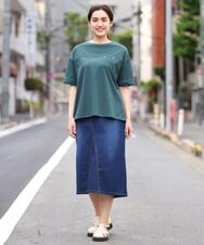 OLKGS46070 eur3(エウルキューブ) 【大きいサイズ】接触冷感ドロップスリーブカットソー カーキ(36)