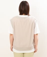 OLKGS47090 eur3(エウルキューブ) 【大きいサイズ/soso×eur3】Ｔシャツベストセット ベージュ(82)
