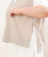 OLKGS47090 eur3(エウルキューブ) 【大きいサイズ/soso×eur3】Ｔシャツベストセット ベージュ(82)