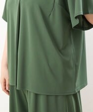 OLKGS57060 eur3(エウルキューブ) 【大きいサイズ/セットアップ対応】フレアスリーブカットソー カーキ(36)
