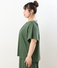 OLKGS57060 eur3(エウルキューブ) 【大きいサイズ/セットアップ対応】フレアスリーブカットソー カーキ(36)