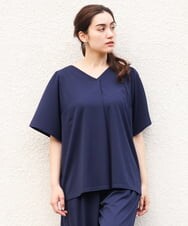 OLKGS57060 eur3(エウルキューブ) 【大きいサイズ/セットアップ対応】フレアスリーブカットソー ネイビー(57)