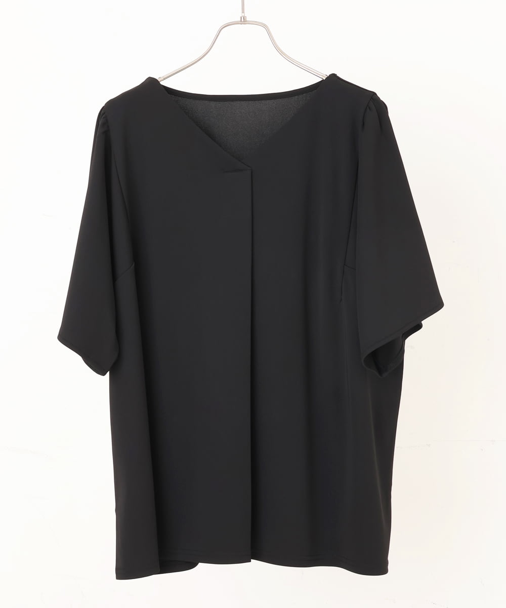 OLKGS57060 eur3(エウルキューブ) 【大きいサイズ/セットアップ対応】フレアスリーブカットソー ブラック(94)