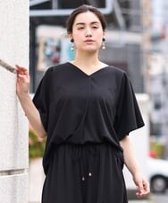 OLKGS57060 eur3(エウルキューブ) 【大きいサイズ/セットアップ対応】フレアスリーブカットソー ブラック(94)