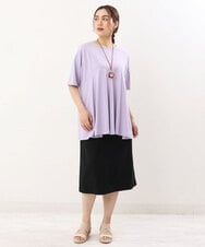 OLKGS61070 eur3(エウルキューブ) 【大きいサイズ】フレアシルエットトップス ラベンダー(60)