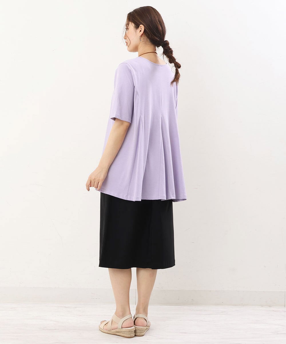 OLKGS61070 eur3(エウルキューブ) 【大きいサイズ】フレアシルエットトップス ラベンダー(60)