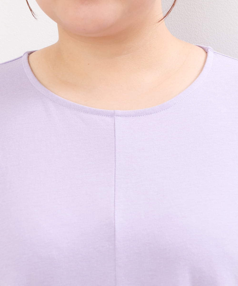 OLKGS61070 eur3(エウルキューブ) 【大きいサイズ】フレアシルエットトップス ラベンダー(60)