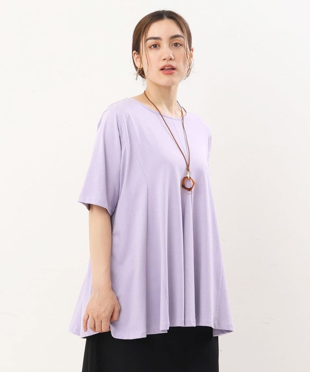 OLKGS61070 eur3(エウルキューブ) 【大きいサイズ】フレアシルエットトップス ラベンダー(60)