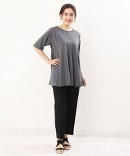 OLKGS61070 eur3(エウルキューブ) 【大きいサイズ】フレアシルエットトップス ダークグレー(93)