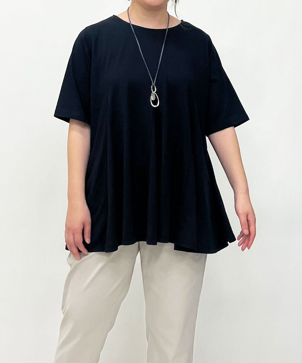 OLKGS61070 eur3(エウルキューブ) 【大きいサイズ】フレアシルエットトップス ブラック(94)