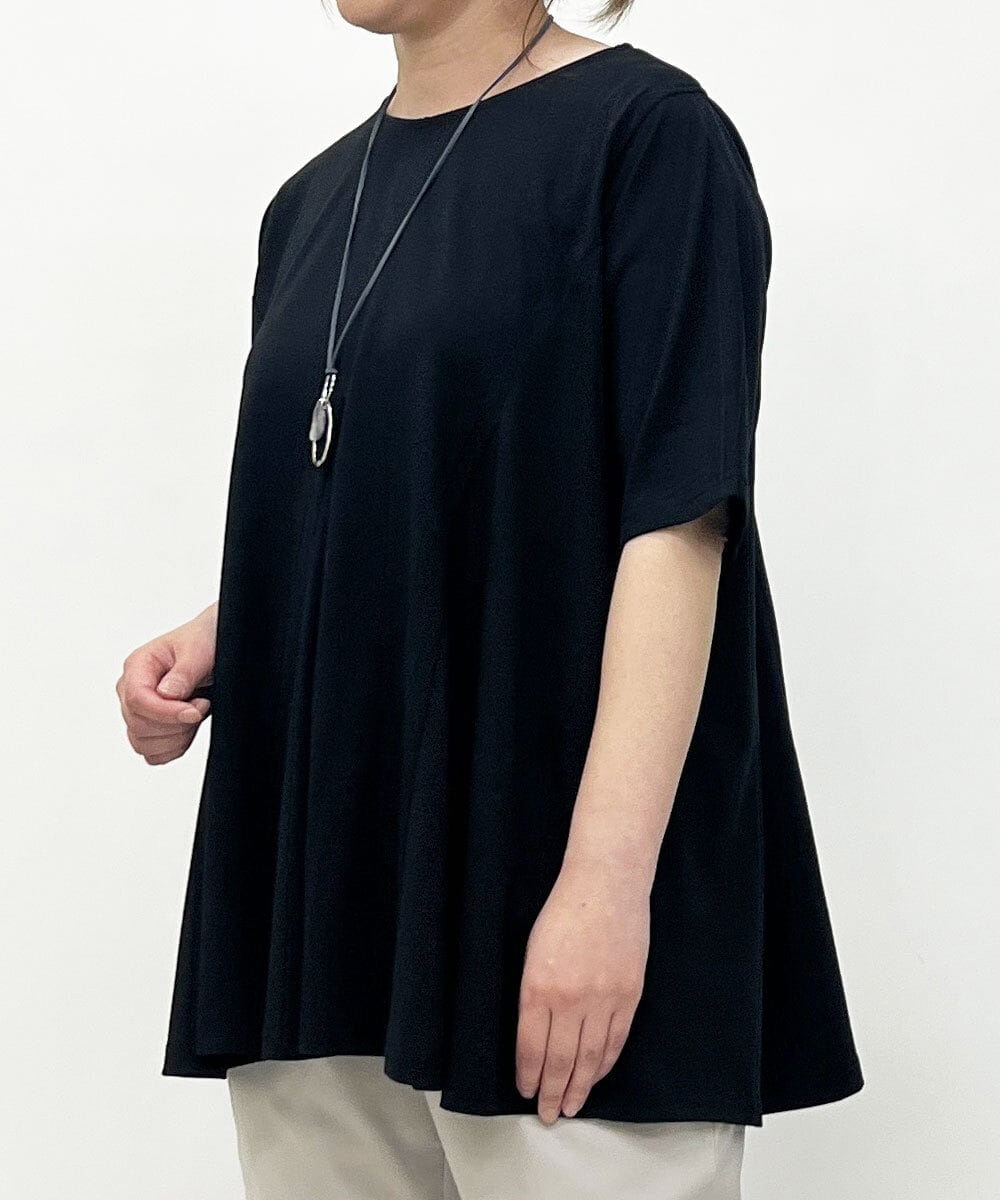 OLKGS61070 eur3(エウルキューブ) 【大きいサイズ】フレアシルエットトップス ブラック(94)