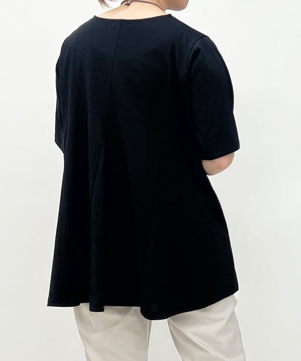 OLKGS61070 eur3(エウルキューブ) 【大きいサイズ】フレアシルエットトップス ブラック(94)