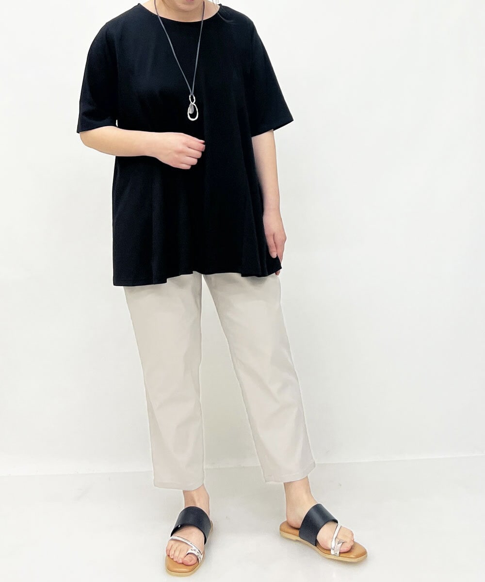 OLKGS61070 eur3(エウルキューブ) 【大きいサイズ】フレアシルエットトップス ブラック(94)