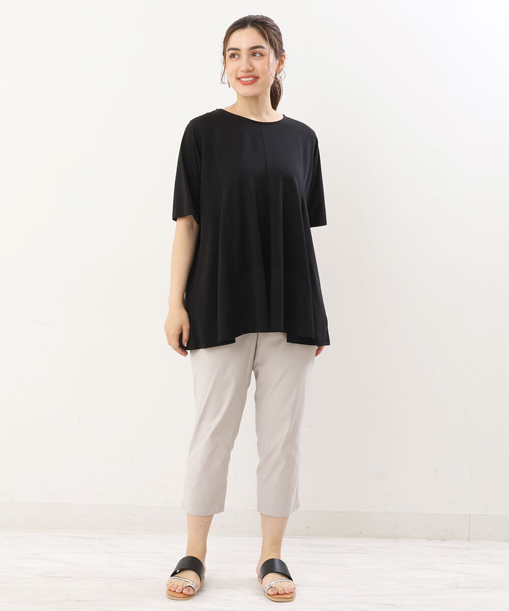 OLKGS61070 eur3(エウルキューブ) 【大きいサイズ】フレアシルエットトップス ブラック(94)