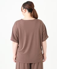 OLKGV24069 eur3(エウルキューブ) 【大きいサイズ/接触冷感/セットアップ対応】Vネックジャージートップス モカ(84)