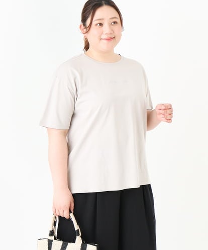 OLKGV27049 eur3 【大きいサイズ/a.v.v×eur3】コットンロゴTシャツ