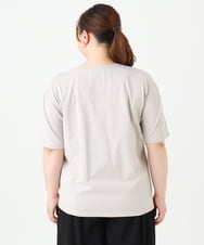 OLKGV27049 eur3(エウルキューブ) 【大きいサイズ/a.v.v×eur3】コットンロゴTシャツ ライトグレー(91)