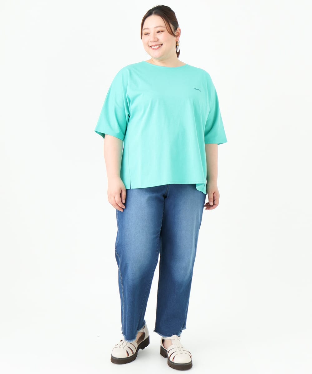 OLKGV36049 eur3(エウルキューブ) 【大きいサイズ】20th アニバーサリーTシャツ ライトグリーン(30)