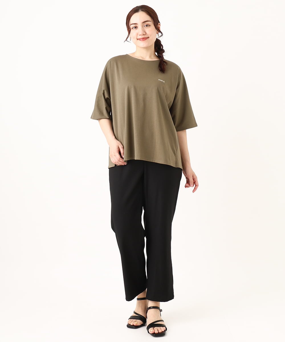 OLKGV36049 eur3(エウルキューブ) 【大きいサイズ】20th アニバーサリーTシャツ カーキ(36)（WEB限定カラー）