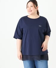 OLKGV36049 eur3(エウルキューブ) 【大きいサイズ】20th アニバーサリーTシャツ ネイビー(57)（WEB限定カラー）