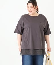 OLKGV36049 eur3(エウルキューブ) 【大きいサイズ】20th アニバーサリーTシャツ ダークグレー(93)