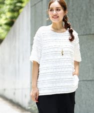 OLKHA26079 eur3(エウルキューブ) 【WEB先行販売】【大きいサイズ】カットフリルトップス ホワイト(90)