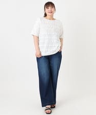 OLKHA26079 eur3(エウルキューブ) 【WEB先行販売】【大きいサイズ】カットフリルトップス ホワイト(90)