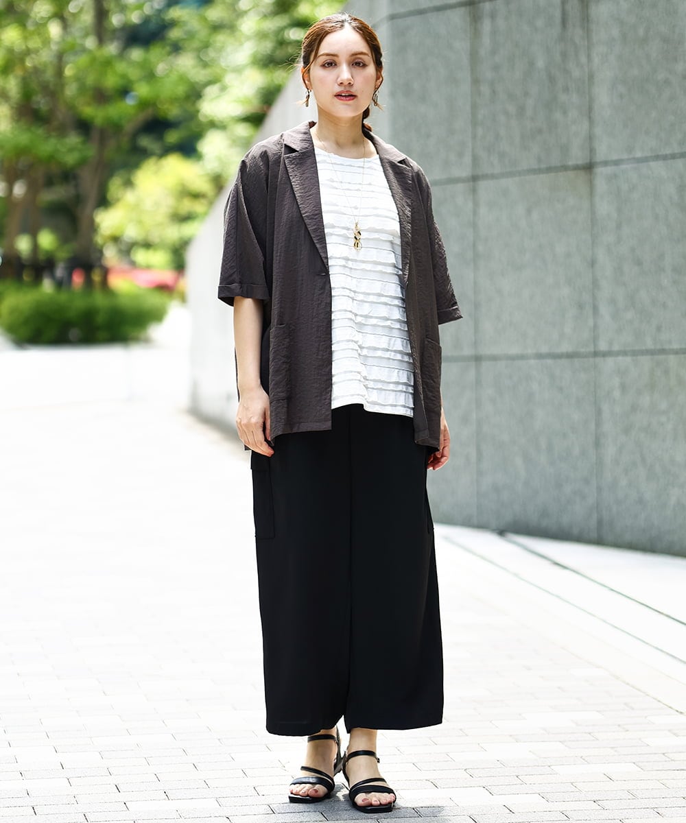 OLKHA26079 eur3(エウルキューブ) 【WEB先行販売】【大きいサイズ】カットフリルトップス ホワイト(90)