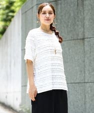 OLKHA26079 eur3(エウルキューブ) 【WEB先行販売】【大きいサイズ】カットフリルトップス ホワイト(90)
