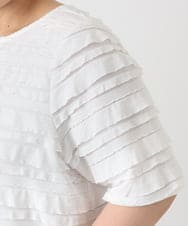 OLKHA26079 eur3(エウルキューブ) 【WEB先行販売】【大きいサイズ】カットフリルトップス ホワイト(90)