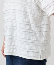 OLKHA26079 eur3(エウルキューブ) 【WEB先行販売】【大きいサイズ】カットフリルトップス ホワイト(90)